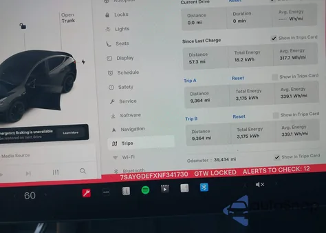 2022 Tesla Model Y Performance Dual Motor All-Wheel Drive z USA, uszkodzony, nr VIN 7SAYGDEFXNF341730